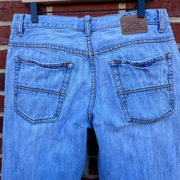 (SOLD) Aeropostale Benton Original Bootcut Jeans Mens Size 32 Distressed Grunge - Picture 4 of 15